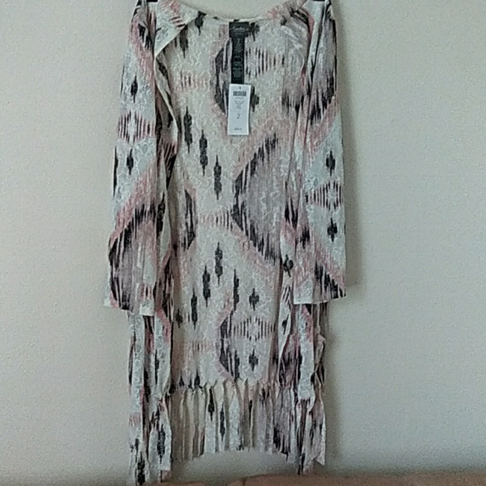 Chico'sTravelers fringe jacket size 2